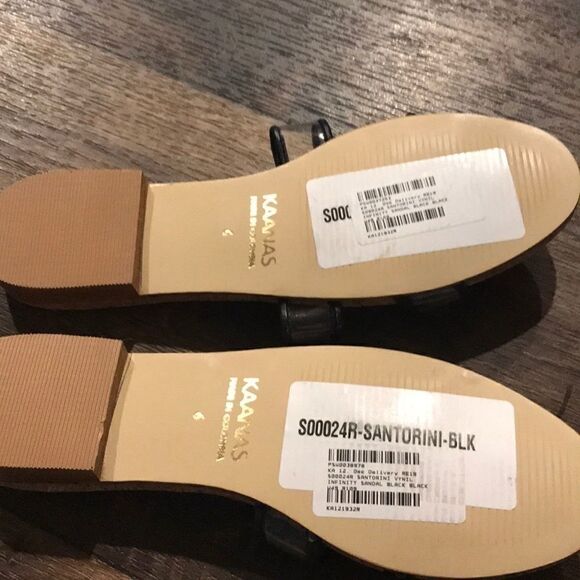 Kaanas Santorini Infinity Sandal Black Size 6 NWT - Picture 8 of 10